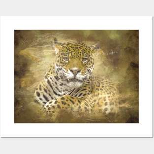 Panther Animal Wildlife Jungle Nature Adventure Watercolor Digital Painting Posters and Art